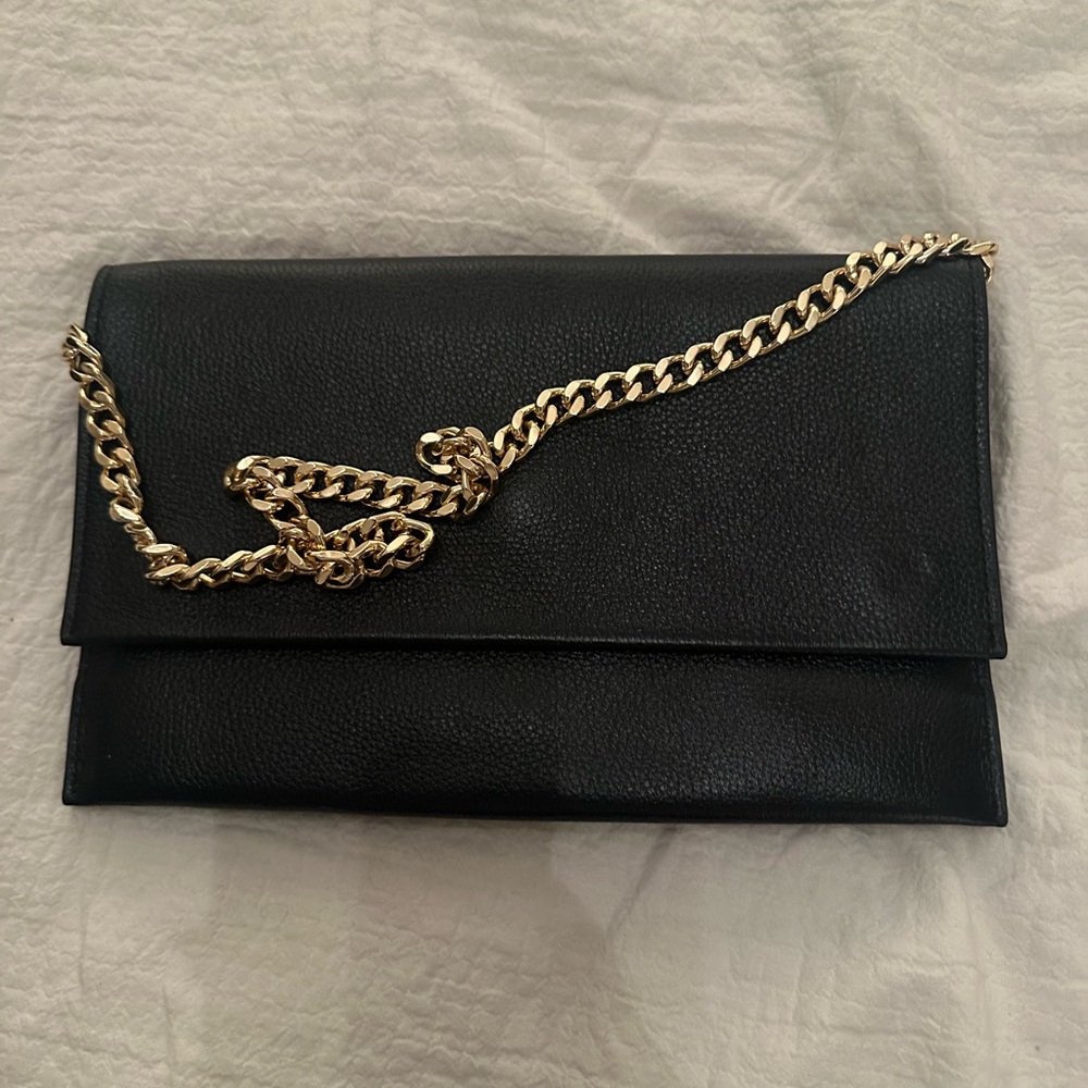Lou Flap Pebbled Leather Clutch Rebecca Minkoff